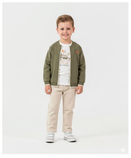 طقم ولادي مكون من ٣ قطع للاعمار ٢-٥ سنوات