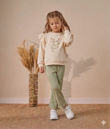 طقم ربيعي بناتي للأعمار ٦ شهور ل ٦ سنوات