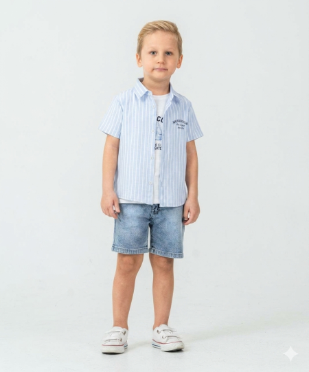 طقم ولادي مكون من ٣ قطع للأعمار ٢-٥ سنوات