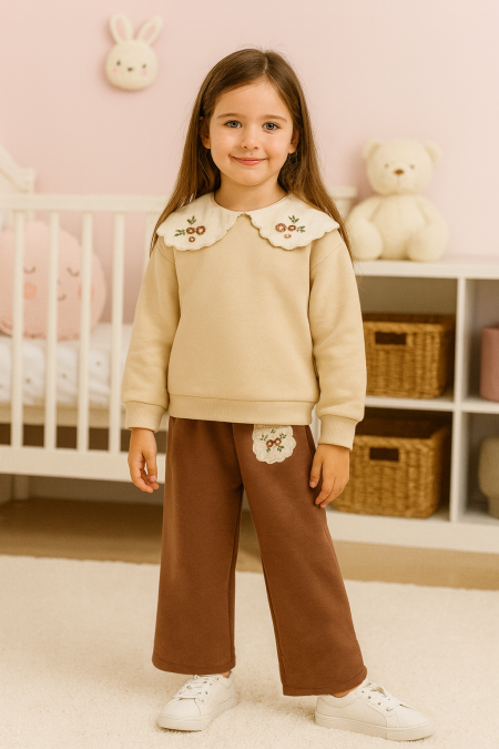 طقم بناتي شتوي للأعمار ٢-٦ سنوات